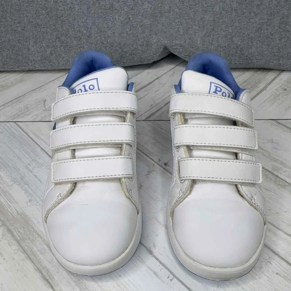 POLO RALPH LAUREN Heritage Court‎ II Bear EZ Sneakers Girls Size 13.5 Preppy
